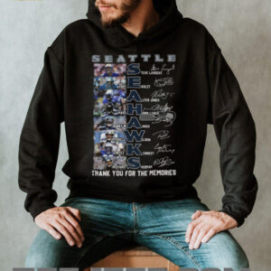 Seattle Seahawks Legends Signatures Thank You For The Memories Black Sweatshirt