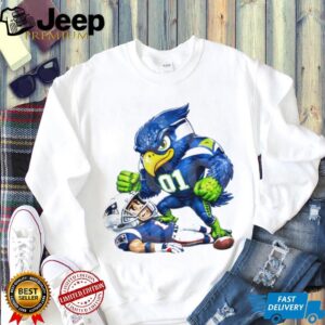 Seattle Seahawks Mascot vs New England Patriots Rivalry T Shirt Seattle Seahawks Mascot vs New England Patriots Rivalry T Shirt