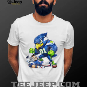 Seattle Seahawks Mascot vs New England Patriots Rivalry T Shirt
