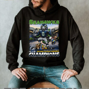 Seattle Seahawks NFC Champions Mascot Victory Graphic Tee Seattle Seahawks NFC Champions Mascot Victory Graphic Tee
