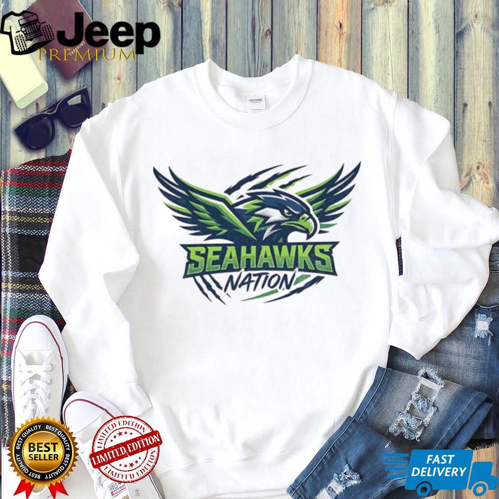 Seattle Seahawks Nation NFC Football Team Logo Game Day Graphic T Shirt Seattle Seahawks Nation NFC Football Team Logo Game Day Graphic T Shirt