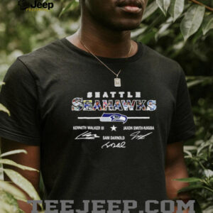 Seattle Seahawks Star Players Signatures Walker III, Darnold, Smith Njigba T Shirt