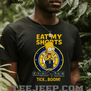 Simpsons ESPN Indiana Pacers X Bart Simpson Eat My Shorts Game Time Tick Boom Shirt