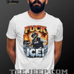 Skeleton Tactical Vest “Fvck ICE” Fire and Ice Graphic Tee