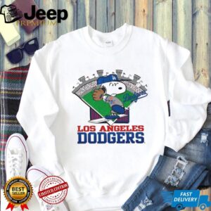 Snoopy Los Angeles Dodgers stadium cartoon shirt