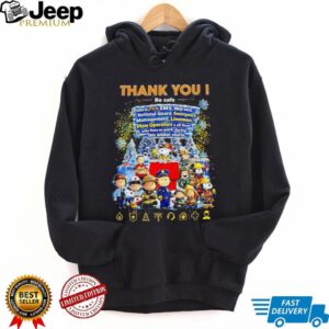 Snoopy and Friends Thank You First Responders Winter Storm T Shirt
