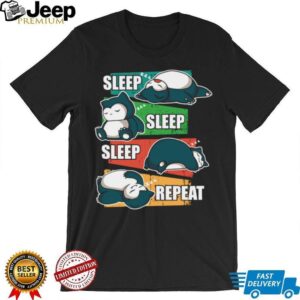 Snorlax “Sleep, Sleep, Sleep, Repeat” Funny Pokémon Nap T Shirt