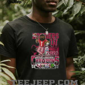 Something Inked Indiana Hoosiers BLACK 2026 Peach Bowl Champions Trophy Short Sleeve T Shirt