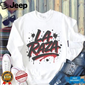 Streetwear Graffiti Style “La Raza” Red and Black Graphic T Shirt Streetwear Graffiti Style “La Raza” Red and Black Graphic T Shirt