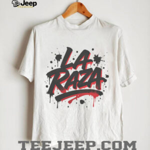 Streetwear Graffiti Style “La Raza” Red and Black Graphic T Shirt