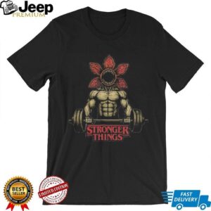 Stronger Things Demogorgon Bodybuilder Gym Parody T Shirt