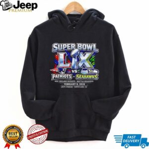 Super Bowl LIX Patriots vs Seahawks February 8 2026 Matchup T Shirt