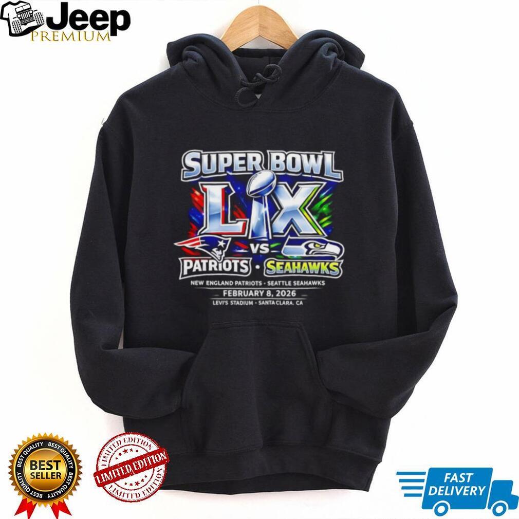 Super Bowl LIX Patriots vs Seahawks February 8 2026 Matchup T Shirt Super Bowl LIX Patriots vs Seahawks February 8 2026 Matchup T Shirt