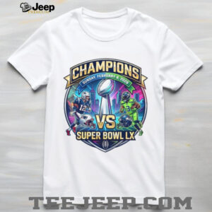 Super Bowl LX Champions 2026 Patriots vs Seahawks Matchup T Shirt