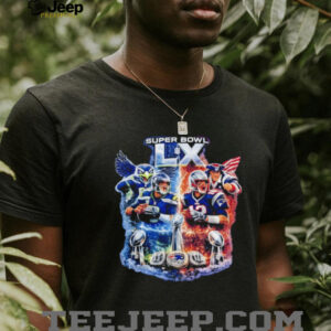 Super Bowl LX Matchup Patriots vs. Seahawks Championship Graphic Tee
