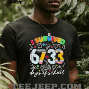 Teacher Student I Survived 67 33 days of school shirt