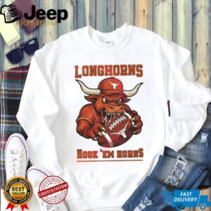 Texas Longhorns Hook 'Em Horns Angry Bull Mascot Football T Shirt T Shirt