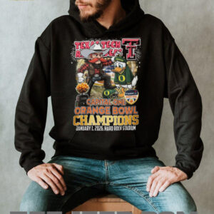 Texas Tech Red Raiders 2026 Orange Bowl Champions Mascot Vs Duck Victory Tee