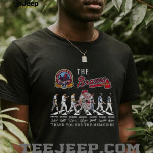 The Atlanta Braves baseball Abbey Roads thank you for the memories signature shirt