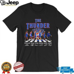 The Oklahoma Thunder cross the street signatures 2026 shirt The Oklahoma Thunder cross the street signatures 2026 shirt