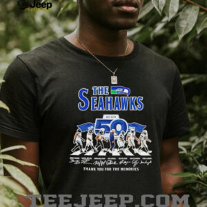 The Seahawks 50 Years 1976 2025 Abbey Road signature thank you for the memories shirt