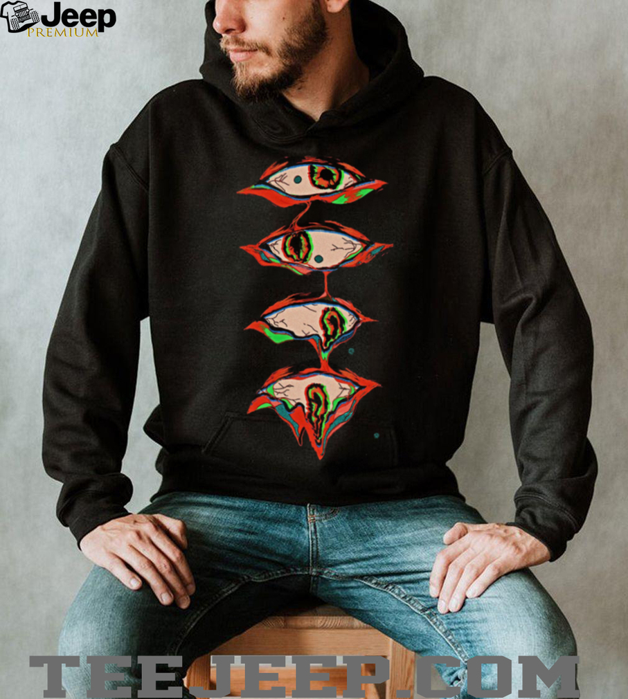 Trippy Psychedelic Stacked Melting Eyes Acid Wash Streetwear Tee Trippy Psychedelic Stacked Melting Eyes Acid Wash Streetwear Tee