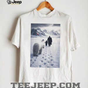 Trump Walking with Polar Bear and Penguin Arctic Expedition T Shirt