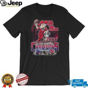 Ole Miss Rebels College Football Playoff Quarterfinal 2026 Sugar Bowl Champions T Shirt