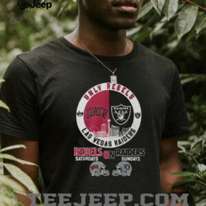 UNLV Rebels & Las Vegas Raiders Rebels on Raiders Crossover Tee UNLV Rebels & Las Vegas Raiders Rebels on Raiders Crossover Tee