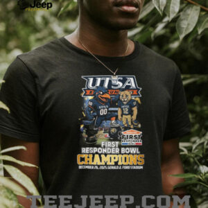 UTSA Roadrunners 2025 First Responder Bowl Champions Football T Shirt