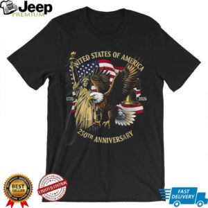 Usa 250Th Anniversary 1776 2026 Eagle & Statue Of Liberty Patriotic Shirt