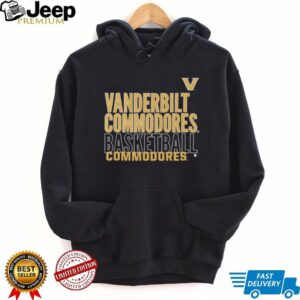 Vanderbilt Commodores basketball text logo overlay shirt