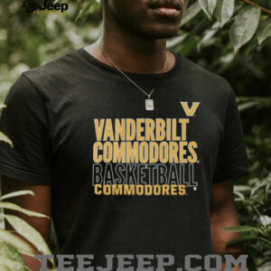 Vanderbilt Commodores basketball text logo overlay shirt
