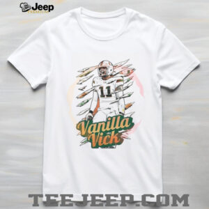 Vanilla Vick Cam Ward Miami Hurricanes Football Quarterback Portrait T Shirt