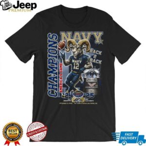Navy Midshipmen Back 2 Back Champions 2024 2025 T Shirt