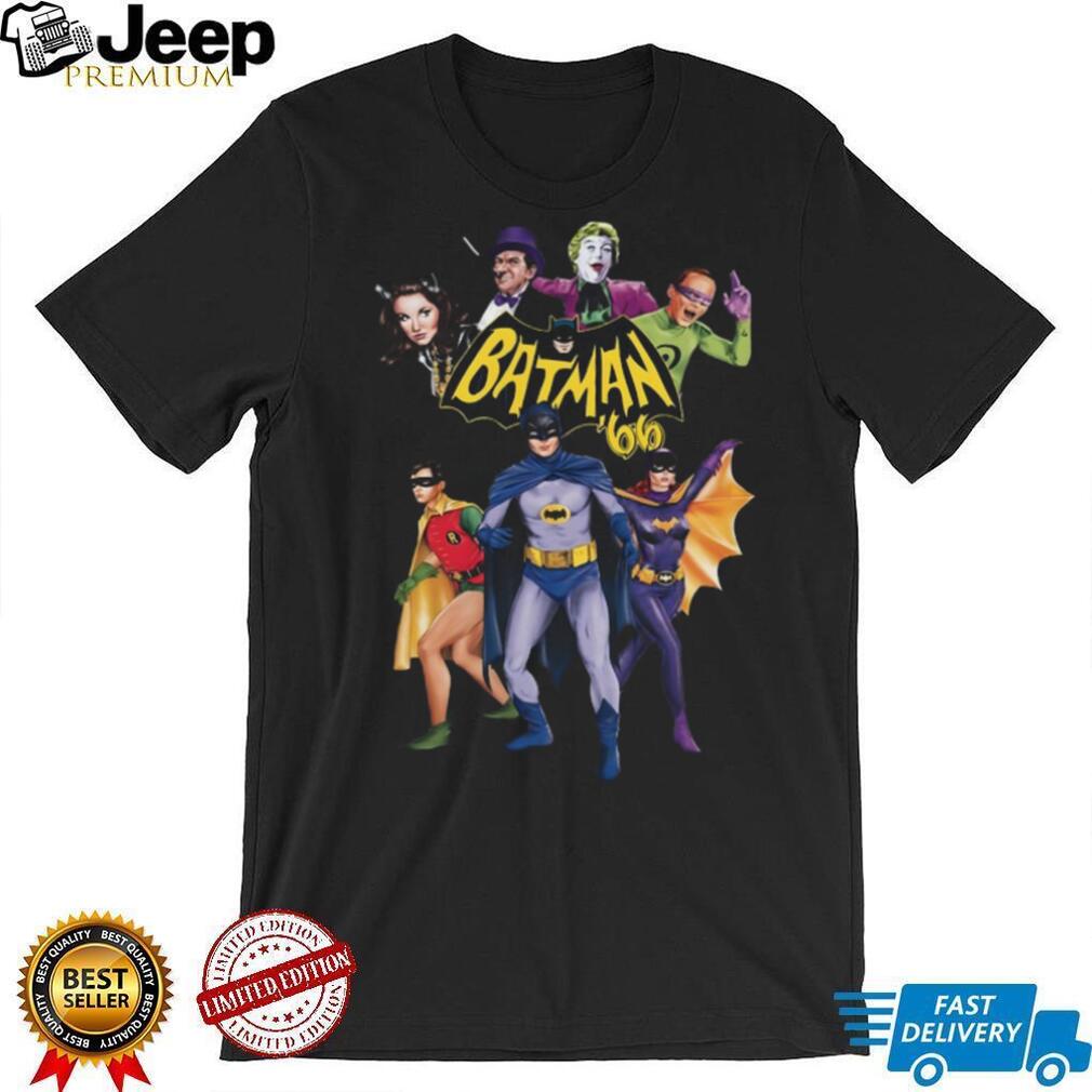 Vintage Batman 66 Classic TV Series Cast and Villains Graphic Shirt Vintage Batman 66 Classic TV Series Cast and Villains Graphic Shirt