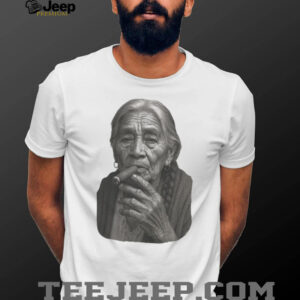 Vintage Portrait Elderly Woman Smoking Cigar Aesthetic T Shirt