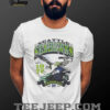 Seattle Seahawks Jaxon Smith Njigba Riding Hawk Graphic Tee Seattle Seahawks Jaxon Smith Njigba Riding Hawk Graphic Tee