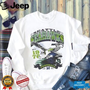 Vintage Seattle Seahawks Football Est 1976 Helmet Design Tee
