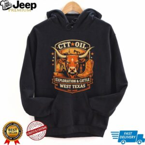 Vintage West Texas CTT Oil Exploration & Cattle Longhorn T Shirt