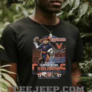 Virginia Cavaliers 2025 TaxSlayer Gator Bowl Champions Official Mascot T Shirt