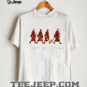 Walk For Peace Buddhist Monks and Dog Spiritual Graphic T Shirt