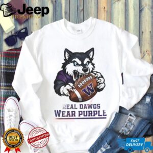 Washington Huskies Football Real Dawgs Wear Purple Mascot T Shirt T Shirt