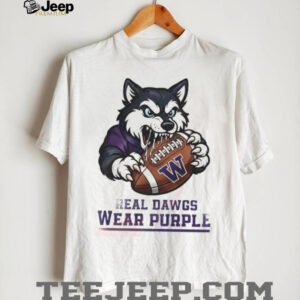 Washington Huskies Football Real Dawgs Wear Purple Mascot T Shirt T Shirt
