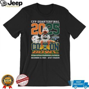 Miami Hurricanes 2025 CFP Quarterfinal Cotton Bowl Mascot T Shirt