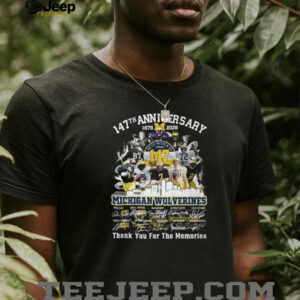 Michigan Wolverines 147th Anniversary Commemorative T Shirt Michigan Wolverines 147th Anniversary Commemorative T Shirt