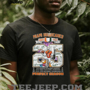 Miami Hurricanes 2025 Perfect Season CFP National Champions T Shirt