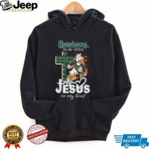 Miami Hurricanes Sebastian The Ibis Jesus Cross T Shirt