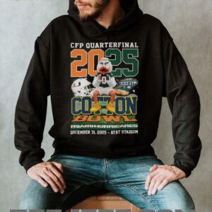 Miami Hurricanes 2025 CFP Quarterfinal Cotton Bowl Mascot T Shirt