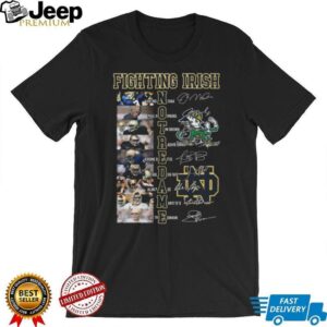 Notre Dame Fighting Irish Legends Autograph T Shirt